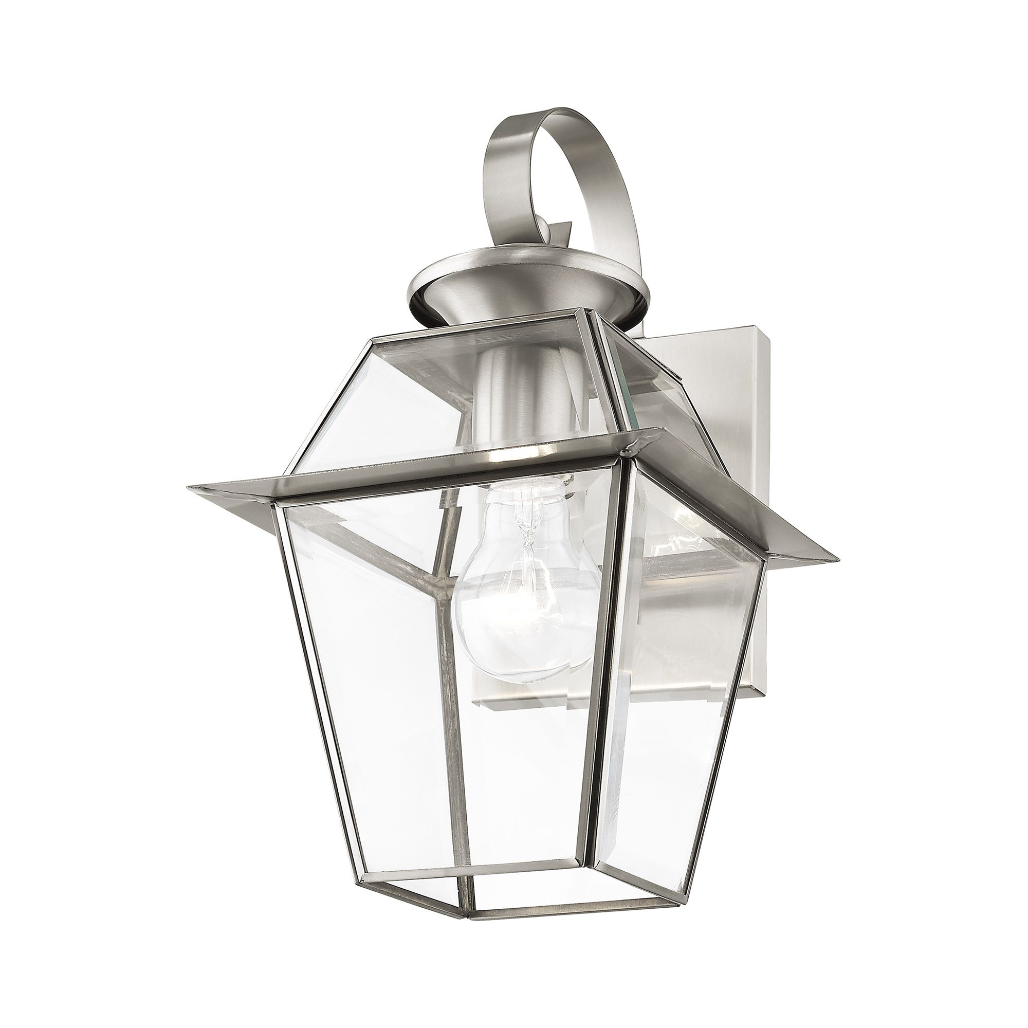 Westover 12 1/2" High Brushed Nickel Outdoor Wall Light