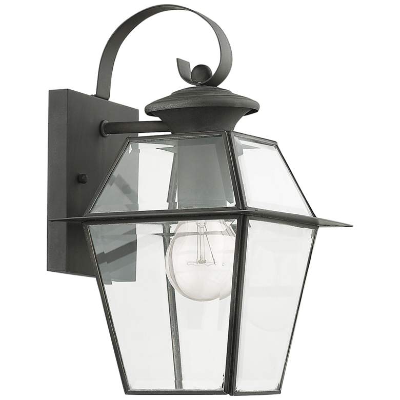 Image 1 Westover 12 1/2" High Charcoal Metal Outdoor Wall Light