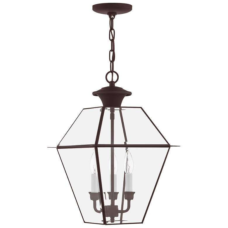 Image 3 Westover 12" High Bronze 3-Light Outdoor Hanging Light more views
