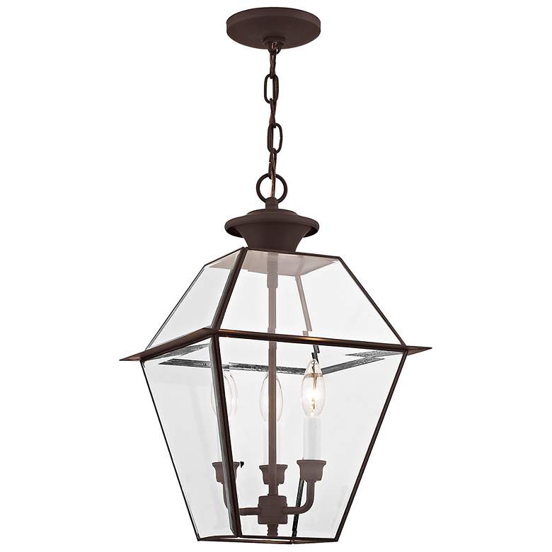Image 4 Westover 12" High Bronze 3-Light Outdoor Hanging Light more views