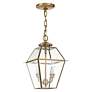 Westover 14"H Antique Brass 2-Light Outdoor Hanging Light in scene