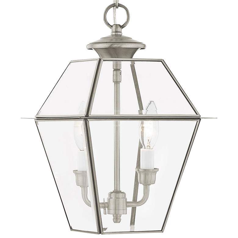 Image 2 Westover 14 inchH Brushed Nickel 2-Light Outdoor Hanging Light more views