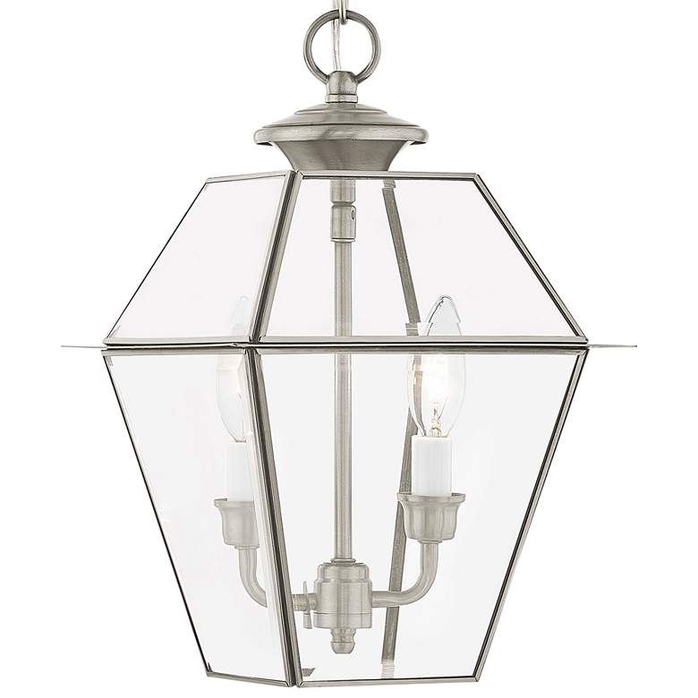 Image 2 Westover 14"H Brushed Nickel 2-Light Outdoor Hanging Light more views