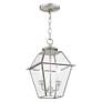5_Westover 14"H Brushed Nickel 2-Light Outdoor Hanging Light more views