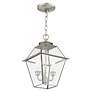 6_Westover 14"H Brushed Nickel 2-Light Outdoor Hanging Light more views