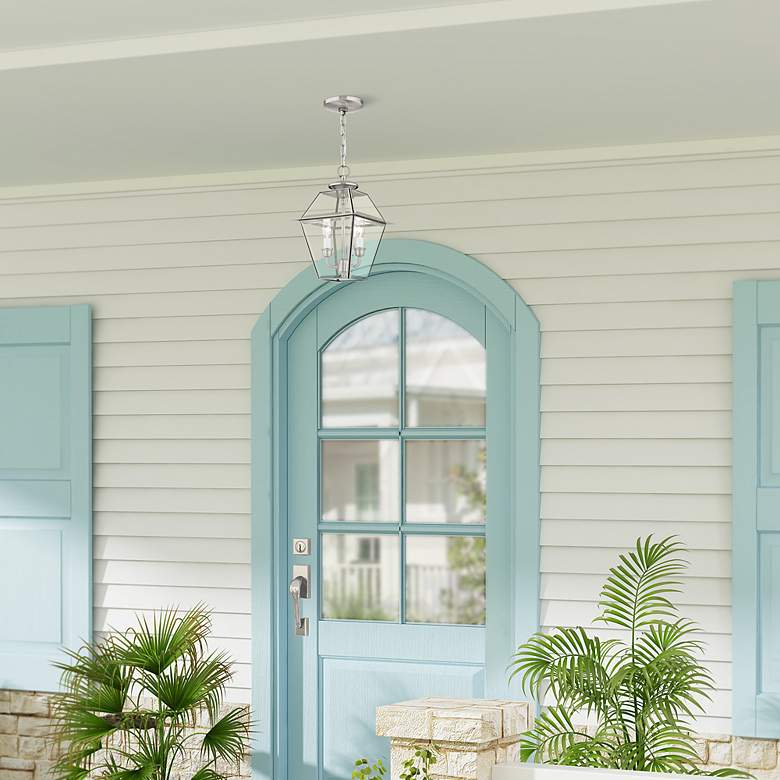 Image 7 Westover 14"H Brushed Nickel 2-Light Outdoor Hanging Light more views