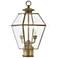 Westover 16.5-in H Antique Brass Post Light