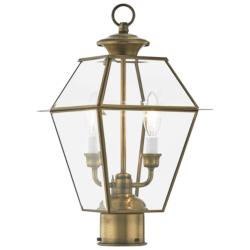 Westover 16.5-in H Antique Brass Post Light