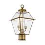 4_Westover 16 1/2" High Antique Brass Outdoor Post Light more views