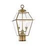 5_Westover 16 1/2" High Antique Brass Outdoor Post Light more views