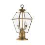 7_Westover 16 1/2" High Antique Brass Outdoor Post Light more views