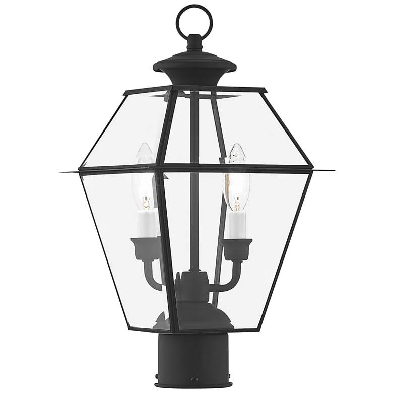 Image 3 Westover 16 1/2" High Black Outdoor Lantern Post Light