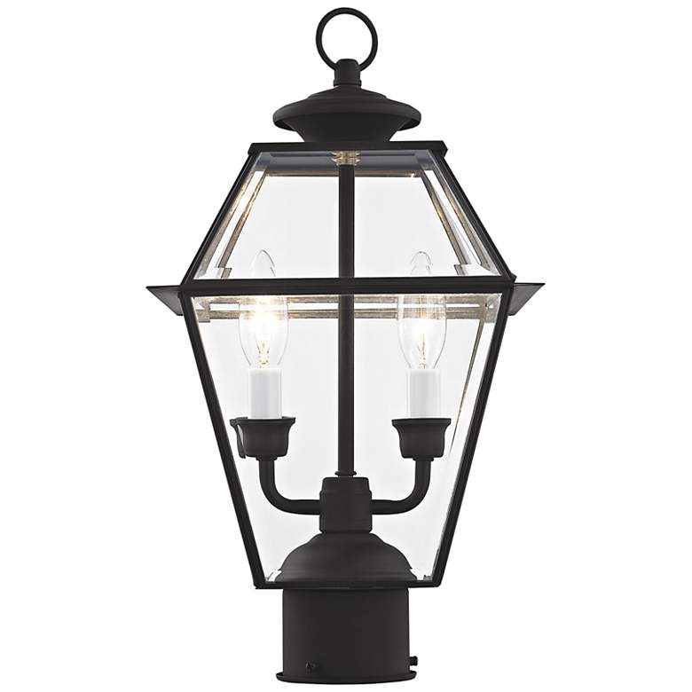 Image 5 Westover 16 1/2" High Black Outdoor Lantern Post Light more views