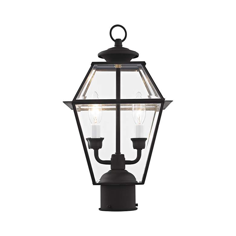 Image 7 Westover 16 1/2" High Black Outdoor Lantern Post Light more views