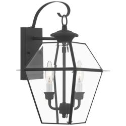 Westover 16 1/2&quot; High Black Outdoor Wall Light