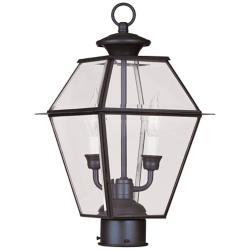 Westover 16 1/2" High Bronze 2-Light Outdoor Post Light