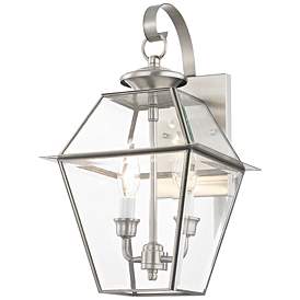 Image3 of Westover 16 1/2" High Brushed Nickel Outdoor Wall Light more views