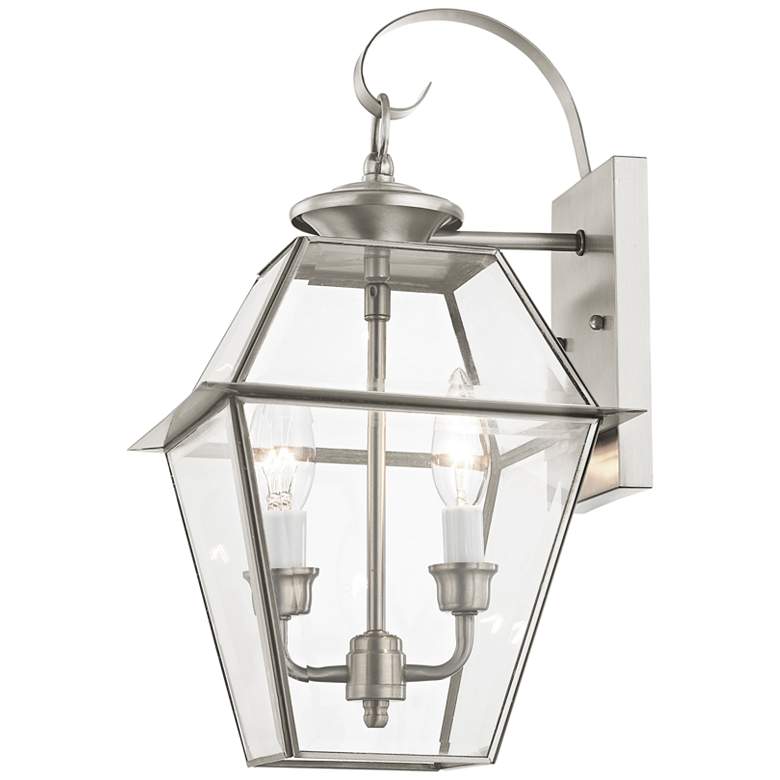 Image 4 Westover 16 1/2" High Brushed Nickel Outdoor Wall Light more views