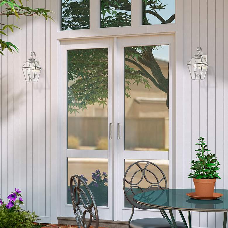 Image 5 Westover 16 1/2" High Brushed Nickel Outdoor Wall Light more views