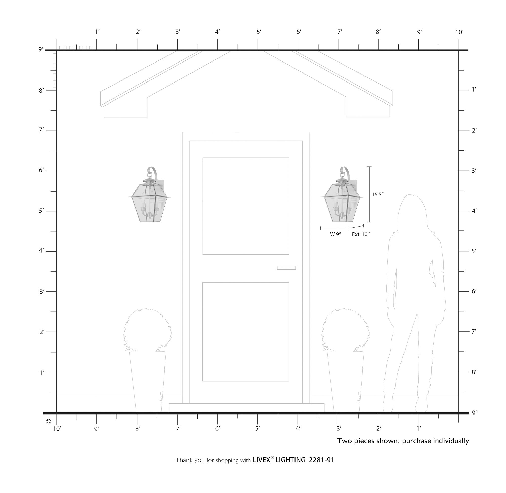 Westover 16 1/2" High Brushed Nickel Outdoor Wall Light