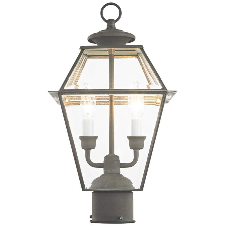 Image 3 Westover 16 1/2" High Charcoal 2-Light Outdoor Lantern Post Light more views