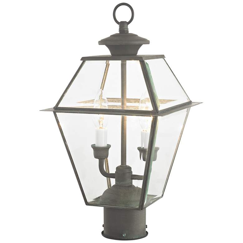 Image 5 Westover 16 1/2" High Charcoal 2-Light Outdoor Lantern Post Light more views