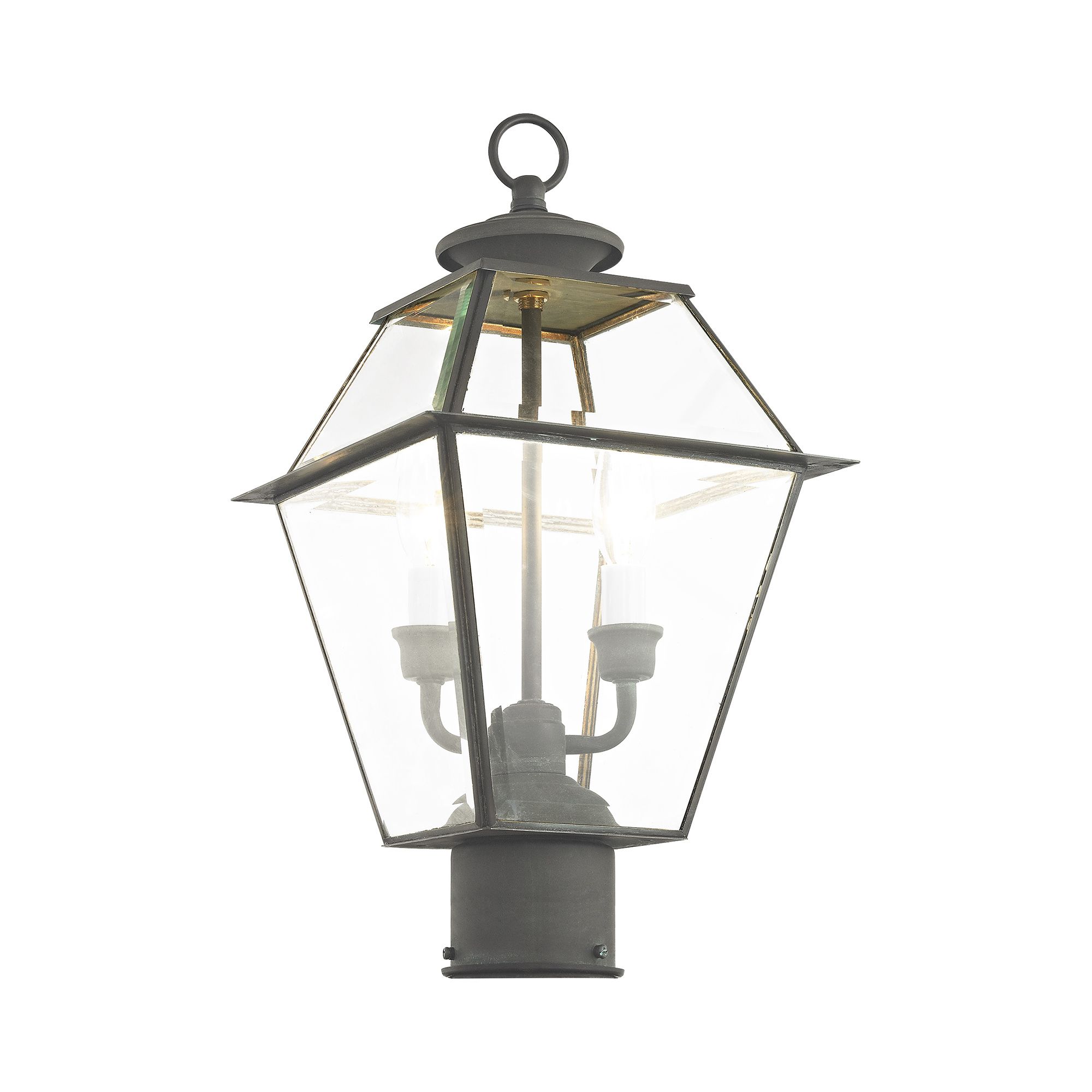 Image 7 Westover 16 1/2" High Charcoal 2-Light Outdoor Lantern Post Light more views