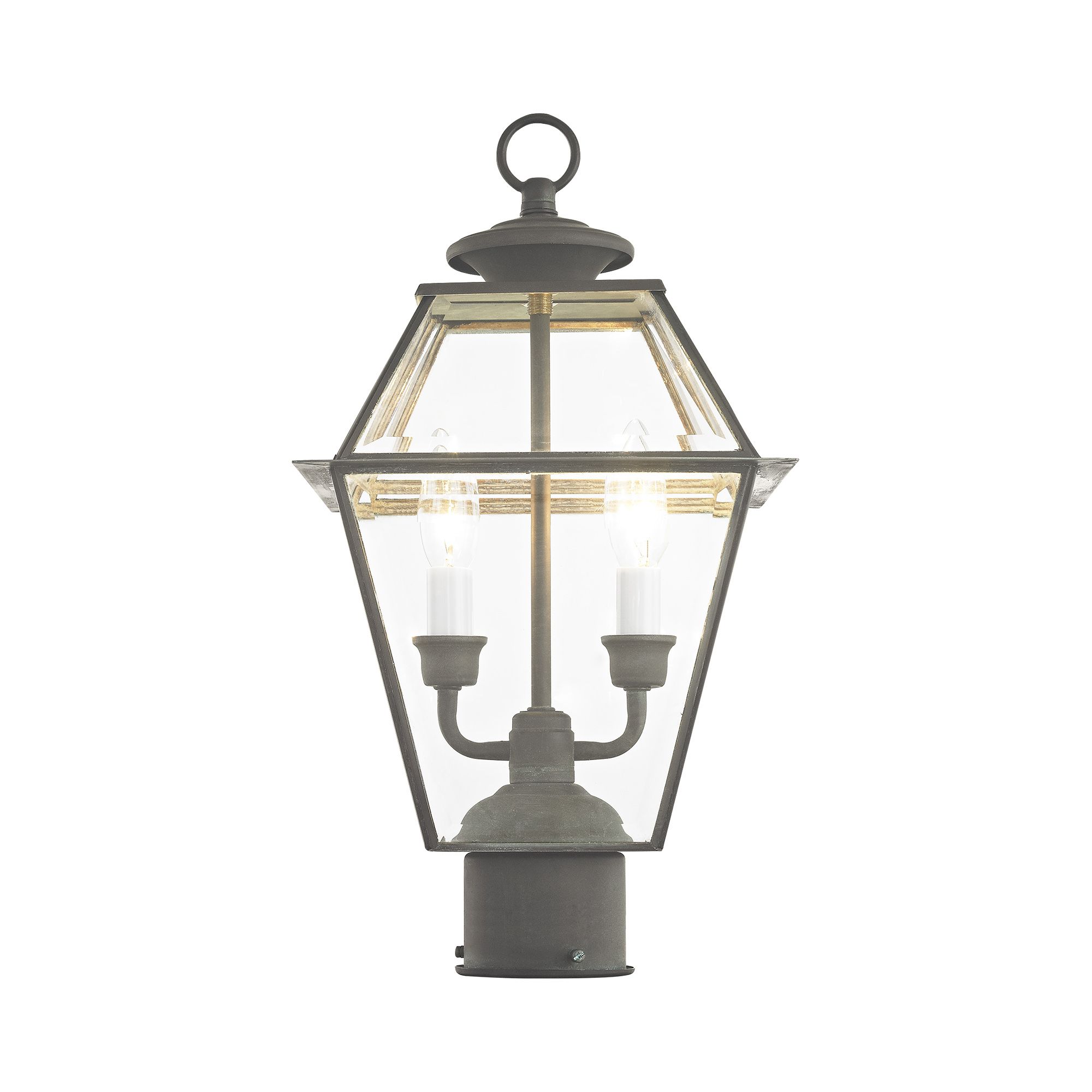 Westover 16 1/2" High Charcoal 2-Light Outdoor Lantern Post Light