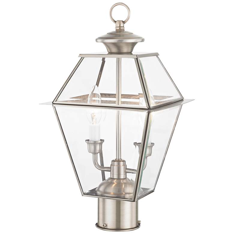 Image 5 Westover 16 1/2"H Brushed Nickel 2-Light Outdoor Post Light more views