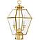 Westover 16 1/2"H Polished Brass 2-Light Outdoor Post Light