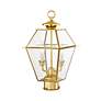 3_Westover 16 1/2"H Polished Brass 2-Light Outdoor Post Light more views