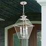 Thumbnail1 of Westover 18 1/2" High Brushed Nickel Outdoor Hanging Light
