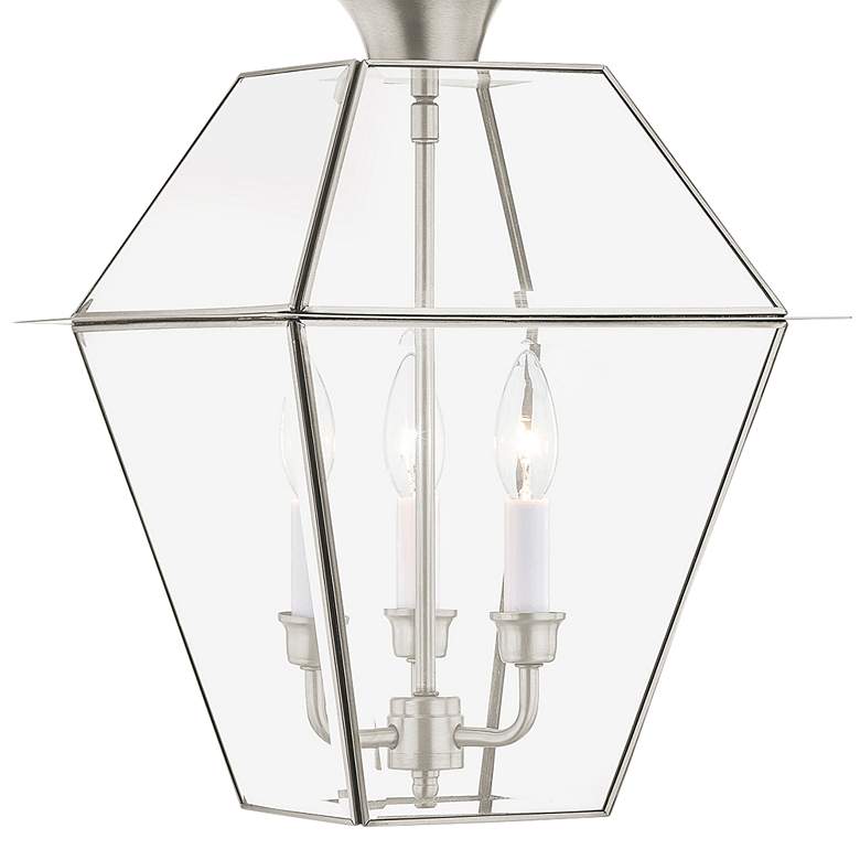 Image 2 Westover 18 1/2" High Brushed Nickel Outdoor Hanging Light more views