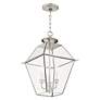 6_Westover 18 1/2" High Brushed Nickel Outdoor Hanging Light more views