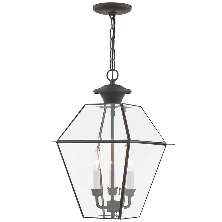 Image 1 Westover 18 1/2" High Charcoal 3-Light Outdoor Hanging Light