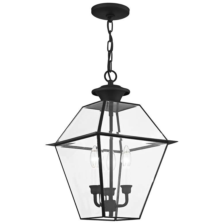 Image 5 Westover 19 inch High Black 3-Light Outdoor Hanging Light more views