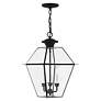 Westover 19" High Black 3-Light Outdoor Hanging Light in scene