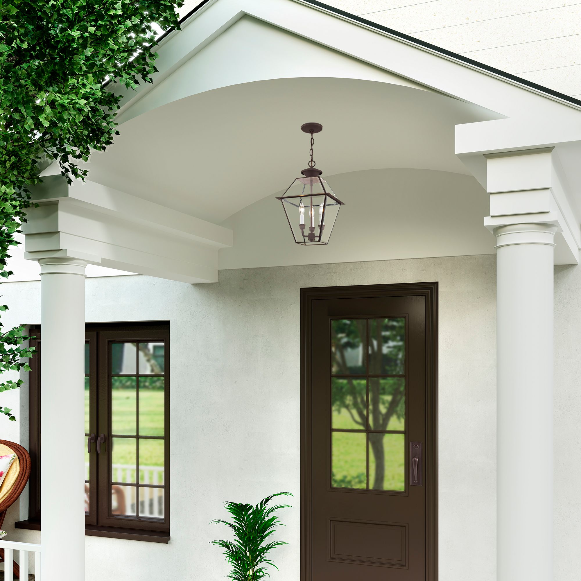 Westover 19" High Bronze 3-Light Outdoor Hanging Light