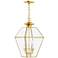 Westover 19"H Polished Brass 3-Light Outdoor Hanging Light