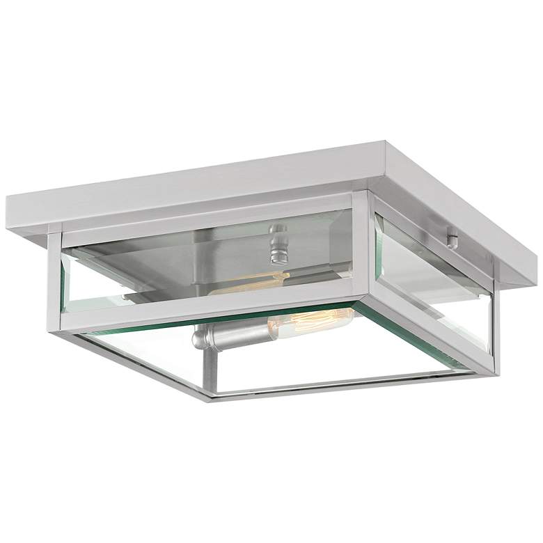 Image 1 Westover 2-Light Stainless Steel Outdoor Flush Mount