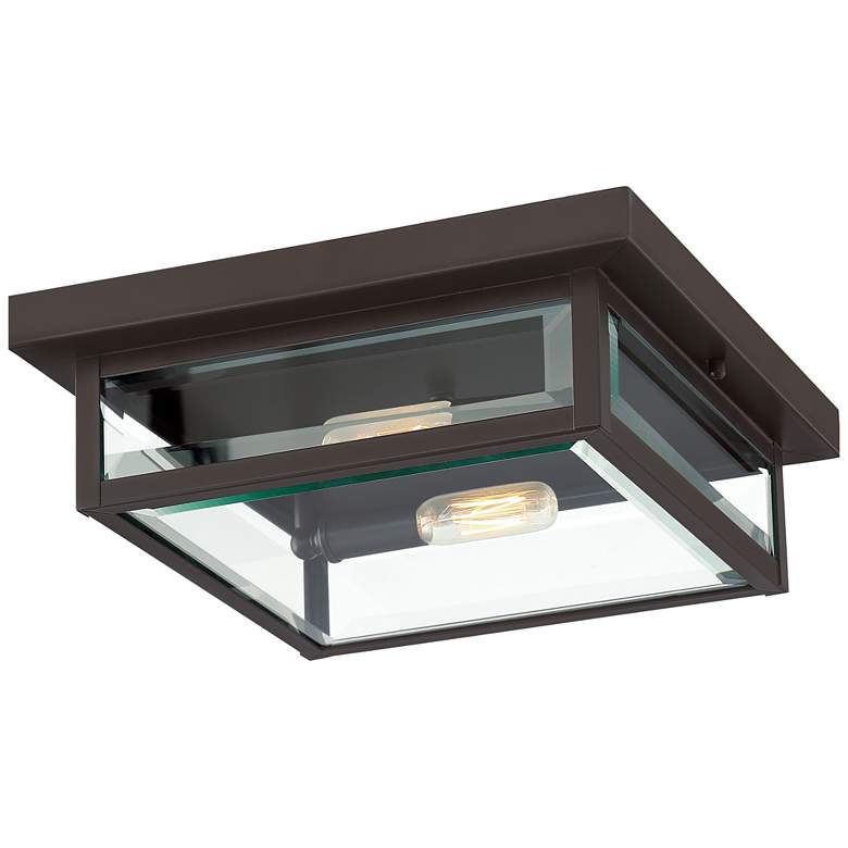 Image 1 Westover 2-Light Western Bronze Outdoor Flush Mount
