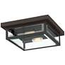 Westover 2-Light Western Bronze Outdoor Flush Mount