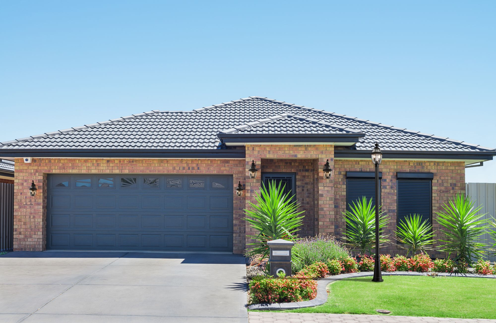 Westover 20 1/4" High Black Outdoor Wall Light in scene