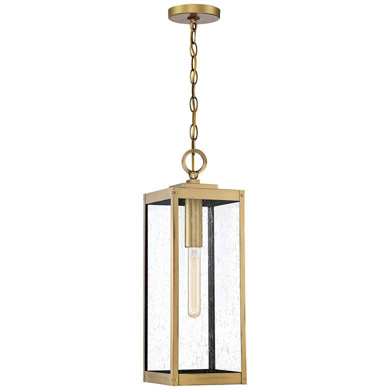 Image 2 Westover 20 3/4 inch High Antique Brass Outdoor Hanging Light