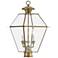Westover 21 1/2"H Antique Brass 3-Light Outdoor Post Light