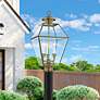 1_Westover 21 1/2"H Antique Brass 3-Light Outdoor Post Light