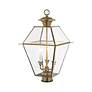 6_Westover 21 1/2"H Antique Brass 3-Light Outdoor Post Light more views