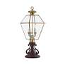 Westover 21 1/2"H Antique Brass 3-Light Outdoor Post Light