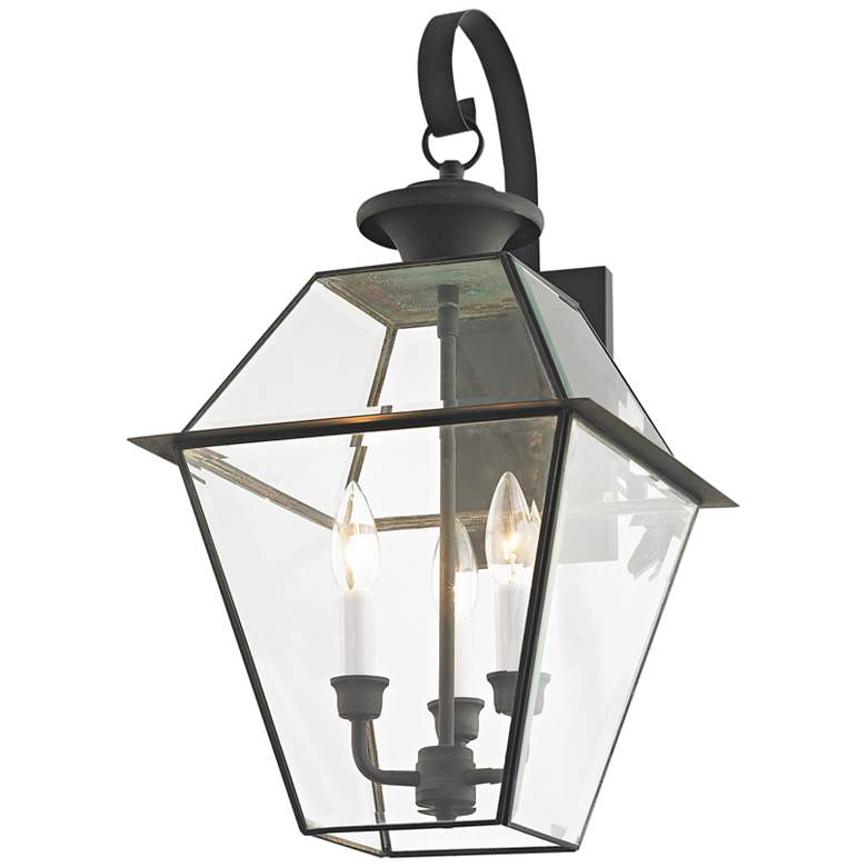 Image 4 Westover 22 1/2" High Charcoal 3-Light Outdoor Lantern Wall Light more views