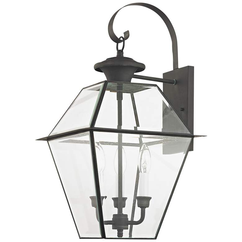 Image 5 Westover 22 1/2" High Charcoal 3-Light Outdoor Lantern Wall Light more views